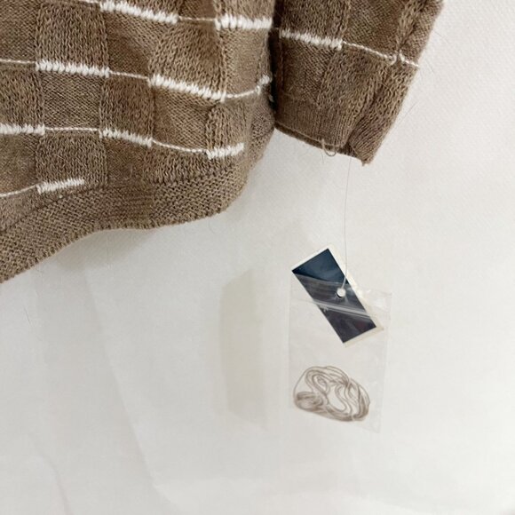 NEW Karen Scott Brown & White Geometric Knit Pullover Sweater - Size 3X - Picture 3 of 8